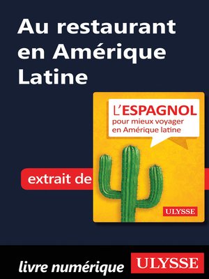 cover image of Au restaurant en Amérique Latine (Guide de conversation)